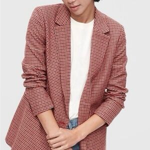 GAP Red Checkered Blazer